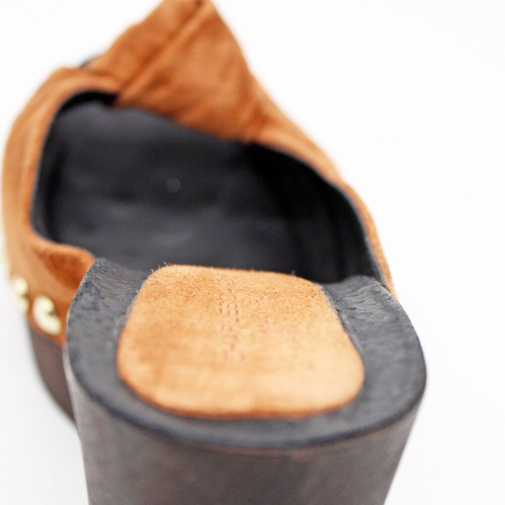Charles David Women’s Peep Toe Riveted Platform Chunky High Heel Mules: Size 10 - Picture 4 of 7